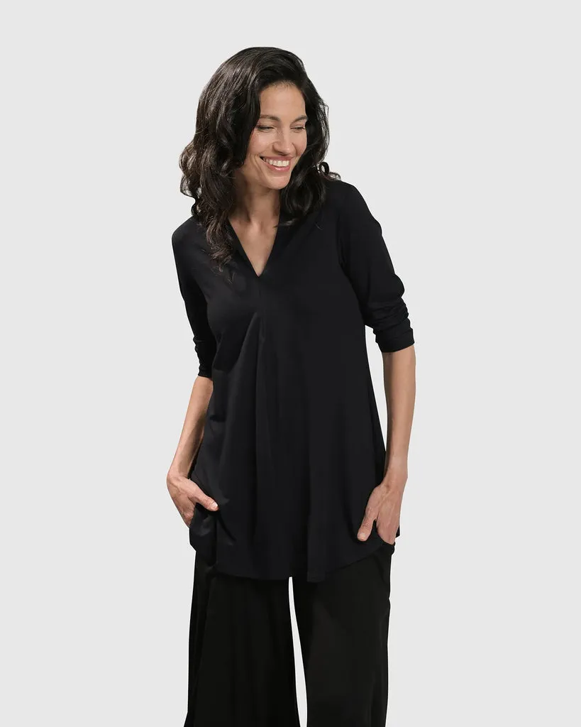 alembika-essential-v-neck-tunika-lange-tunika-mit-3-4-arm image 1