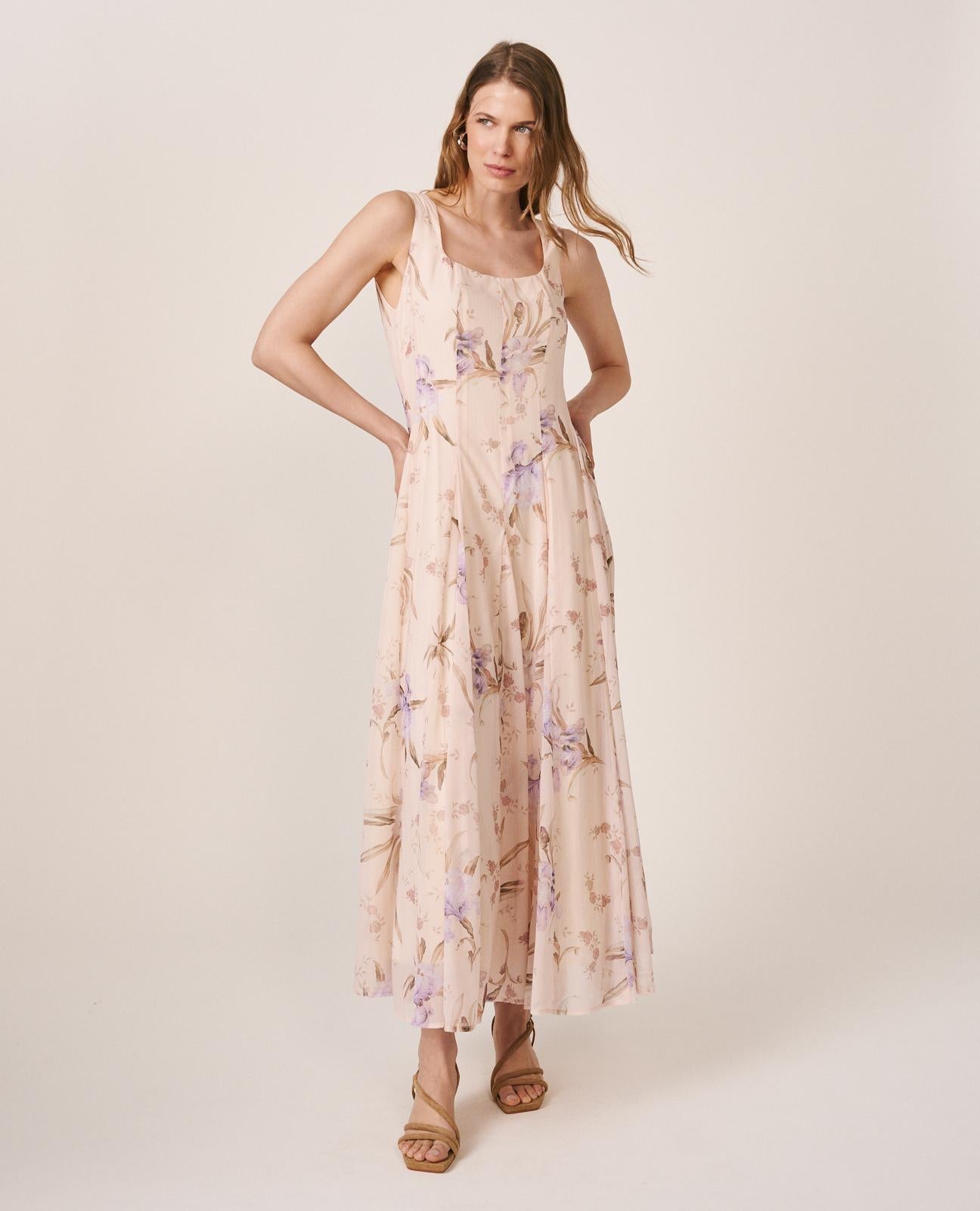 alma-en-pena-midi-chiffon-dress-chiffon-kleid-midi-flieder image 1