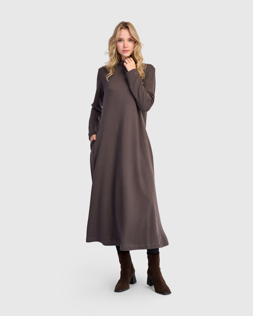 alembika-urban-cloud-a-linie-kleid-mocha-ud665m-maxi image 1