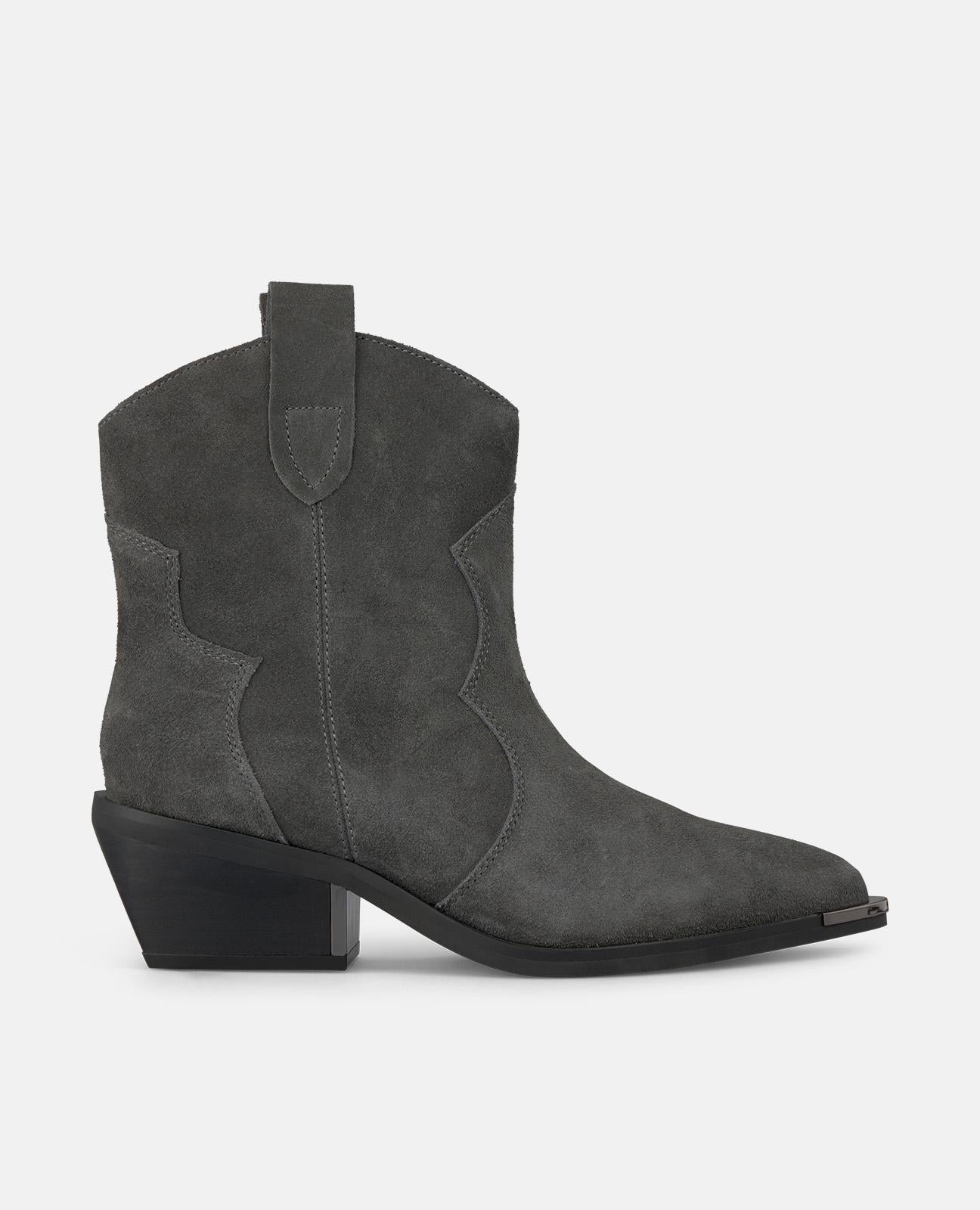 alma-en-pena-cowboy-bootie-flach-grau-4-5-cm-absatz image 1