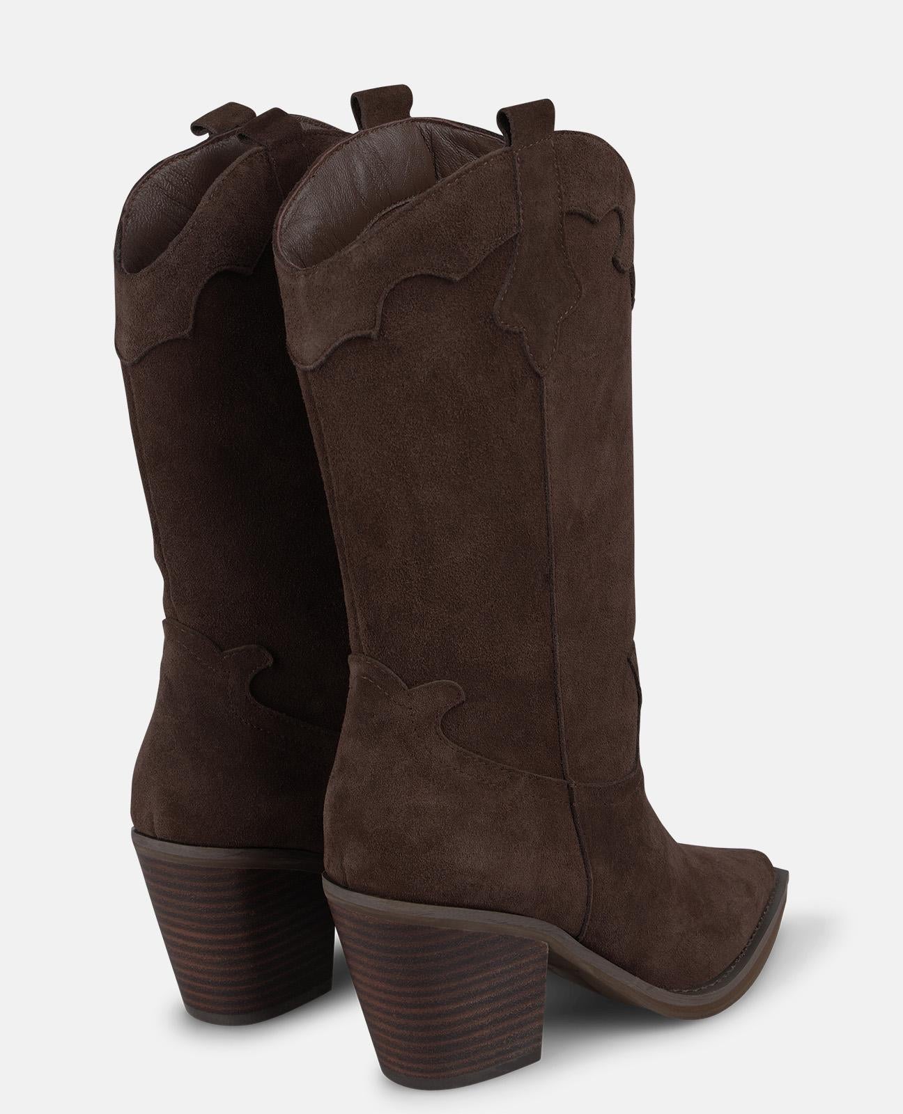 alma-en-pena-suede-cowboy-boots-damen-cowboystiefel-braun-mit-metallkappe-7-cm-b image 3