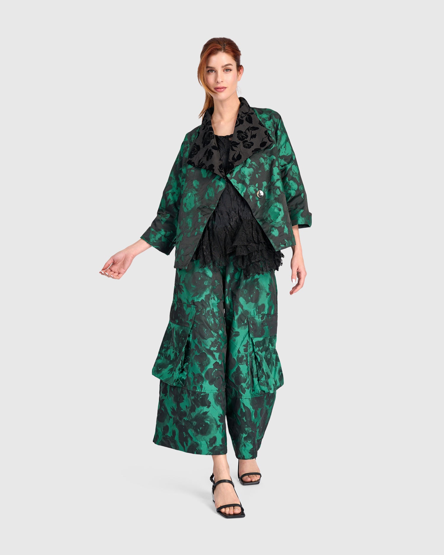 alembika-jacquard-wide-cargo-pants-emerald image 3