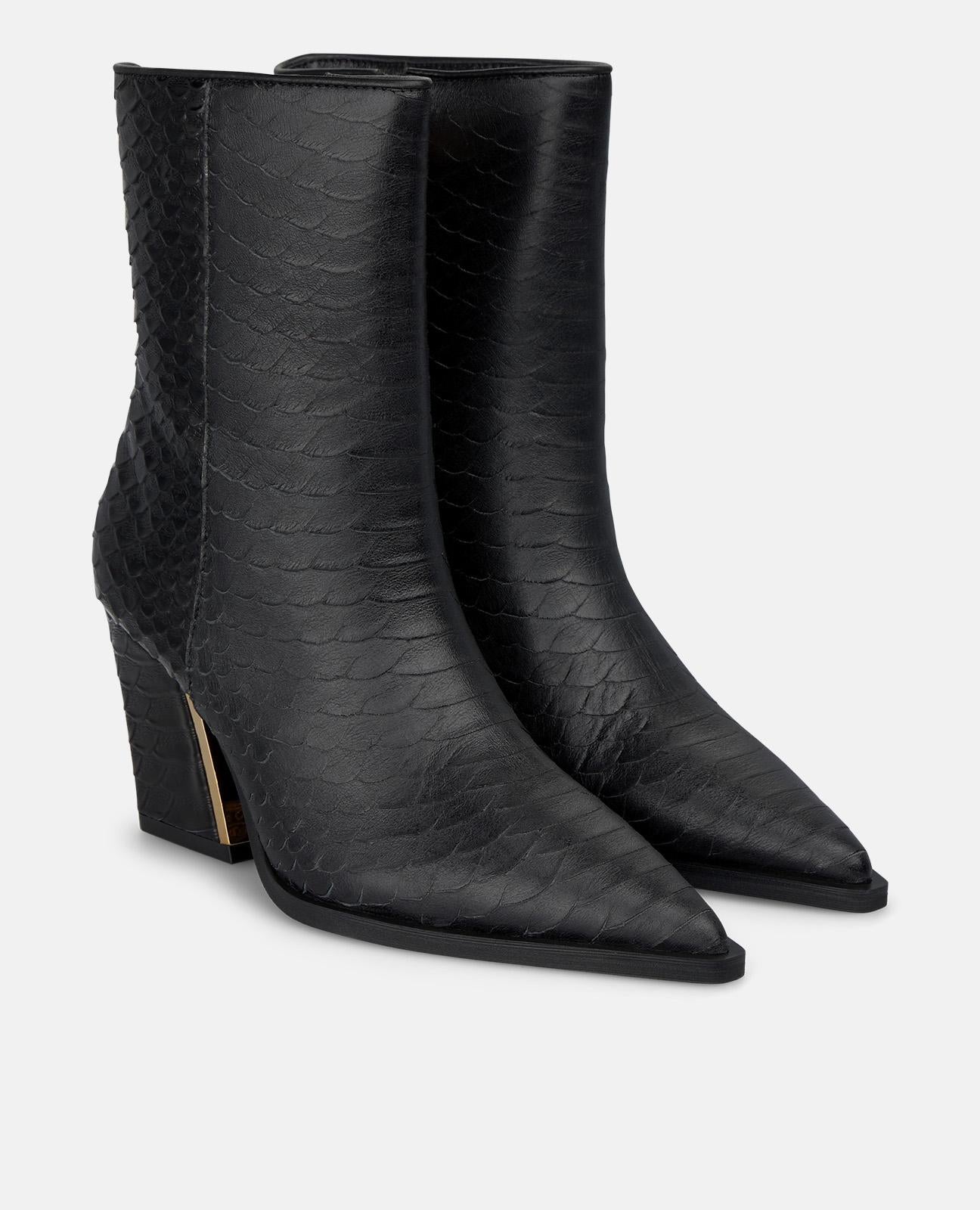 alma-en-pena-stiefelette-schlangen-optik-schwarz-8-cm image 2