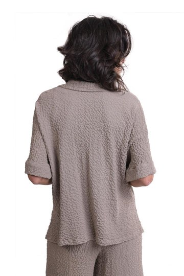 alembika-crepe-polo-top-stone image 5