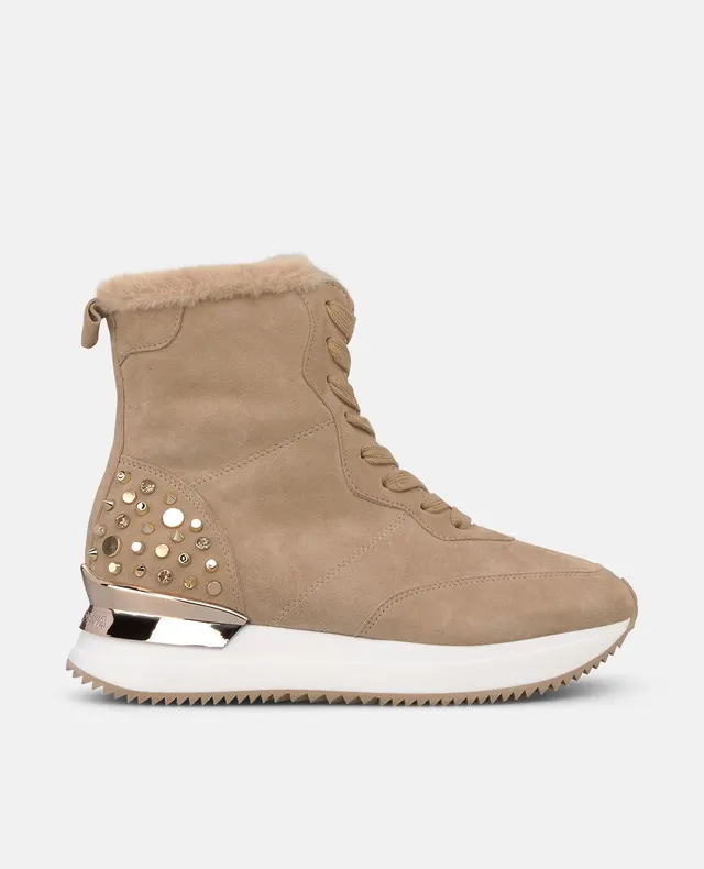 alma-en-pena-suede-sneaker-boots-arena-strass-4-cm-plateau image 1