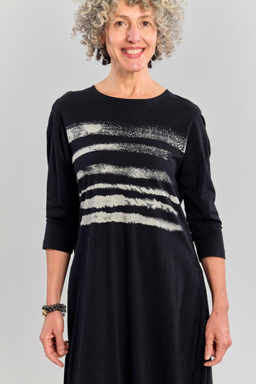 alembika-chalk-stripe-midi-dress-black-baumwoll-midikleid image 2