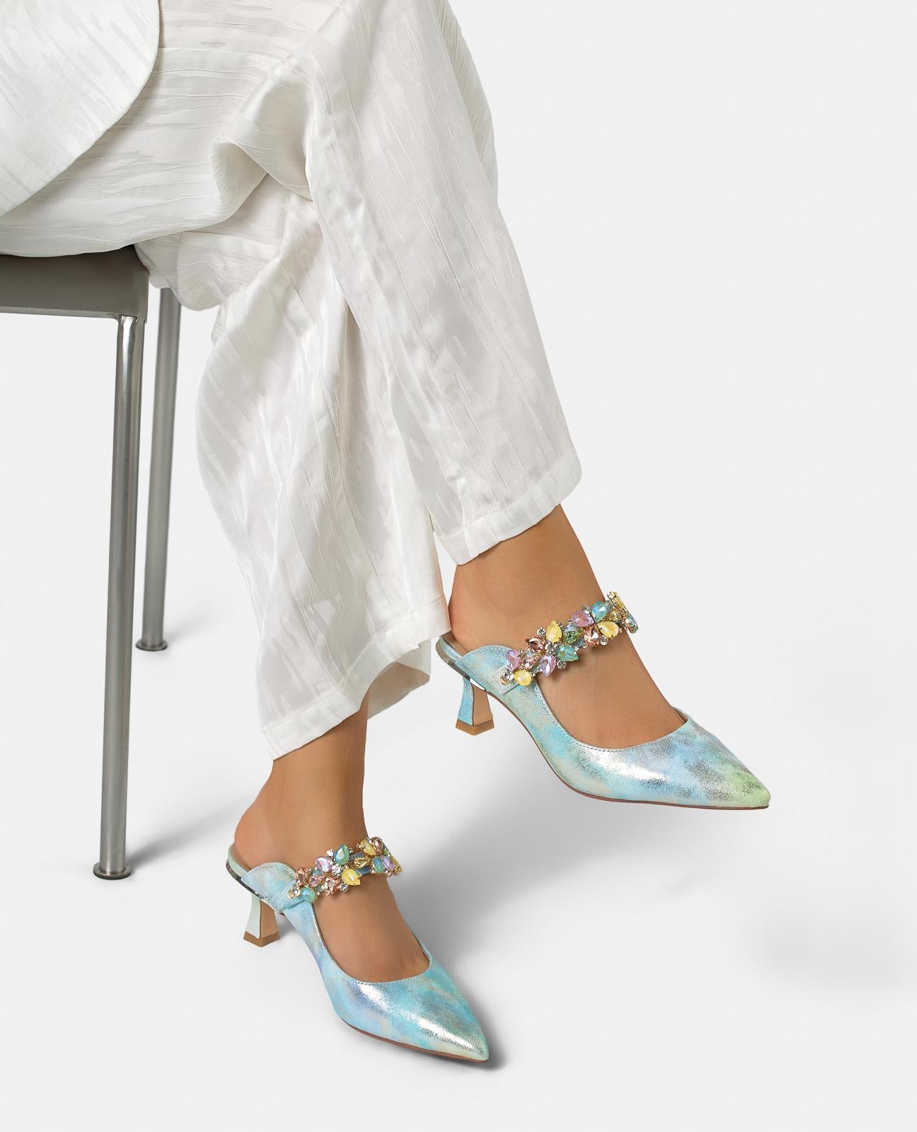 alma-en-pena-slingpumps-mit-strass-riemen-blau-6-2-cm-absatz image 5