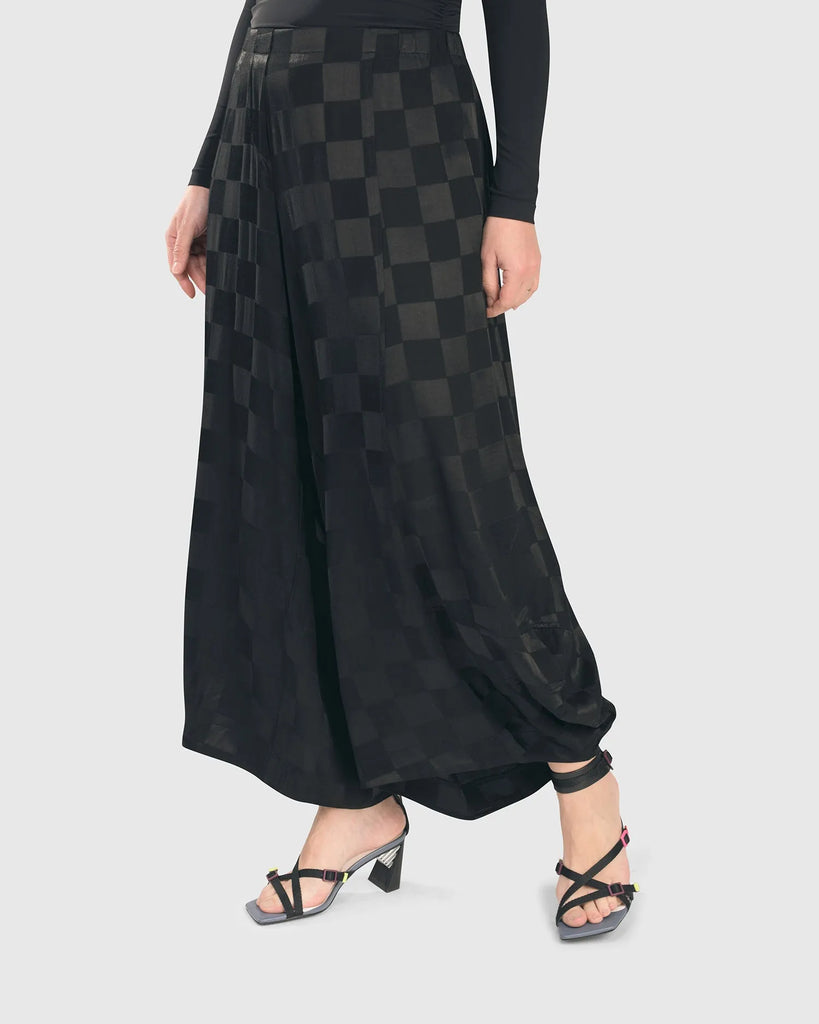 alembika-luxe-satin-punto-pants-check-stoffhose image 1