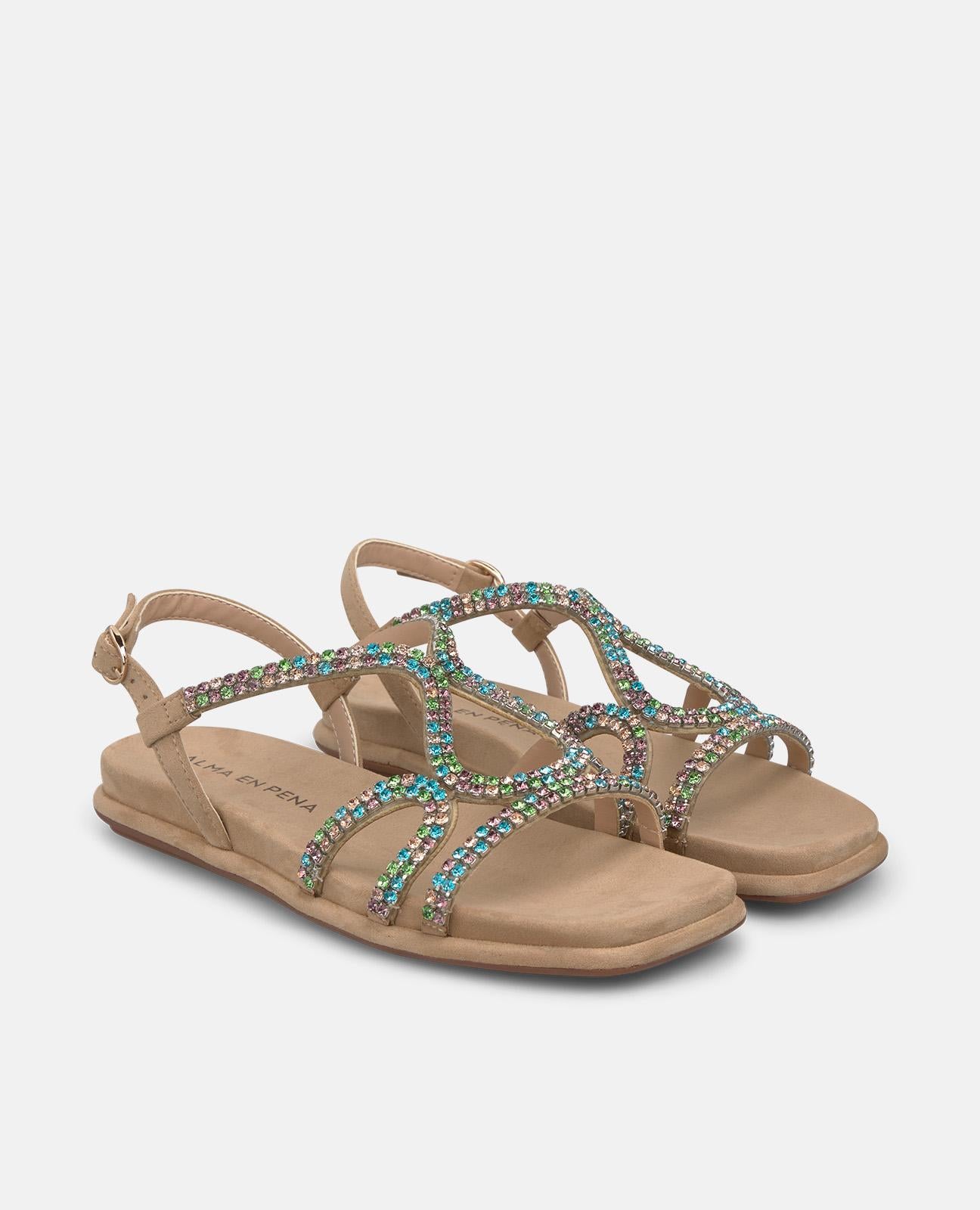 alma-en-pena-flache-sandale-mit-nieten-multicolor image 2