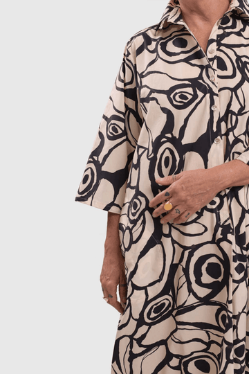 alembika-abstract-print-shirtress-creme-midi image 5