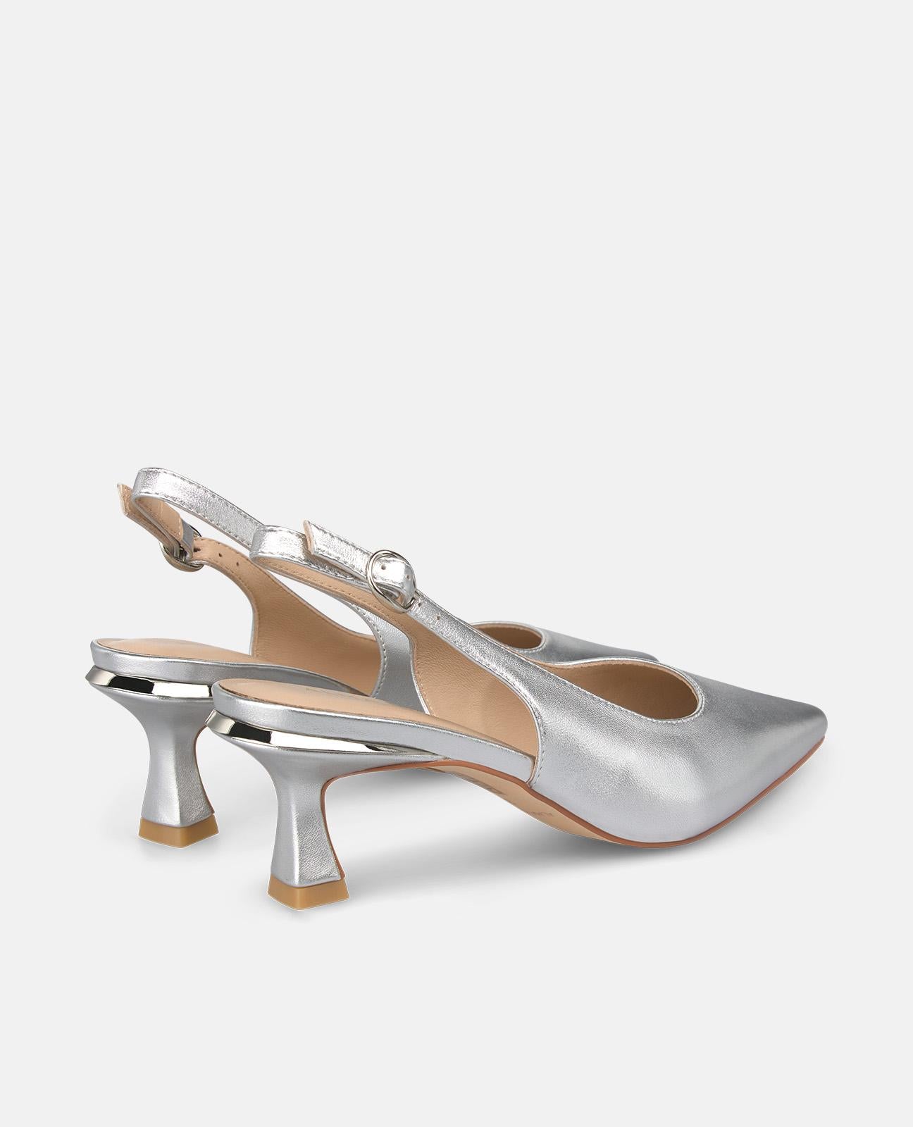 alma-en-pena-slingpumps-silber-metallic-spitze-kappe-6-2-cm-absatz image 3