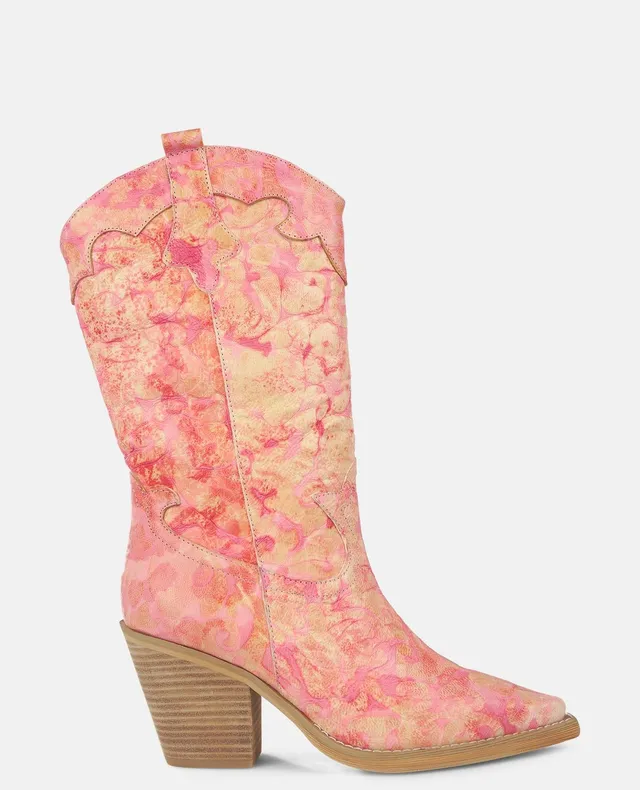 alma-en-pena-halbstiefel-bestickt-spitze-kappe-8-cm-absatz-coral image 1