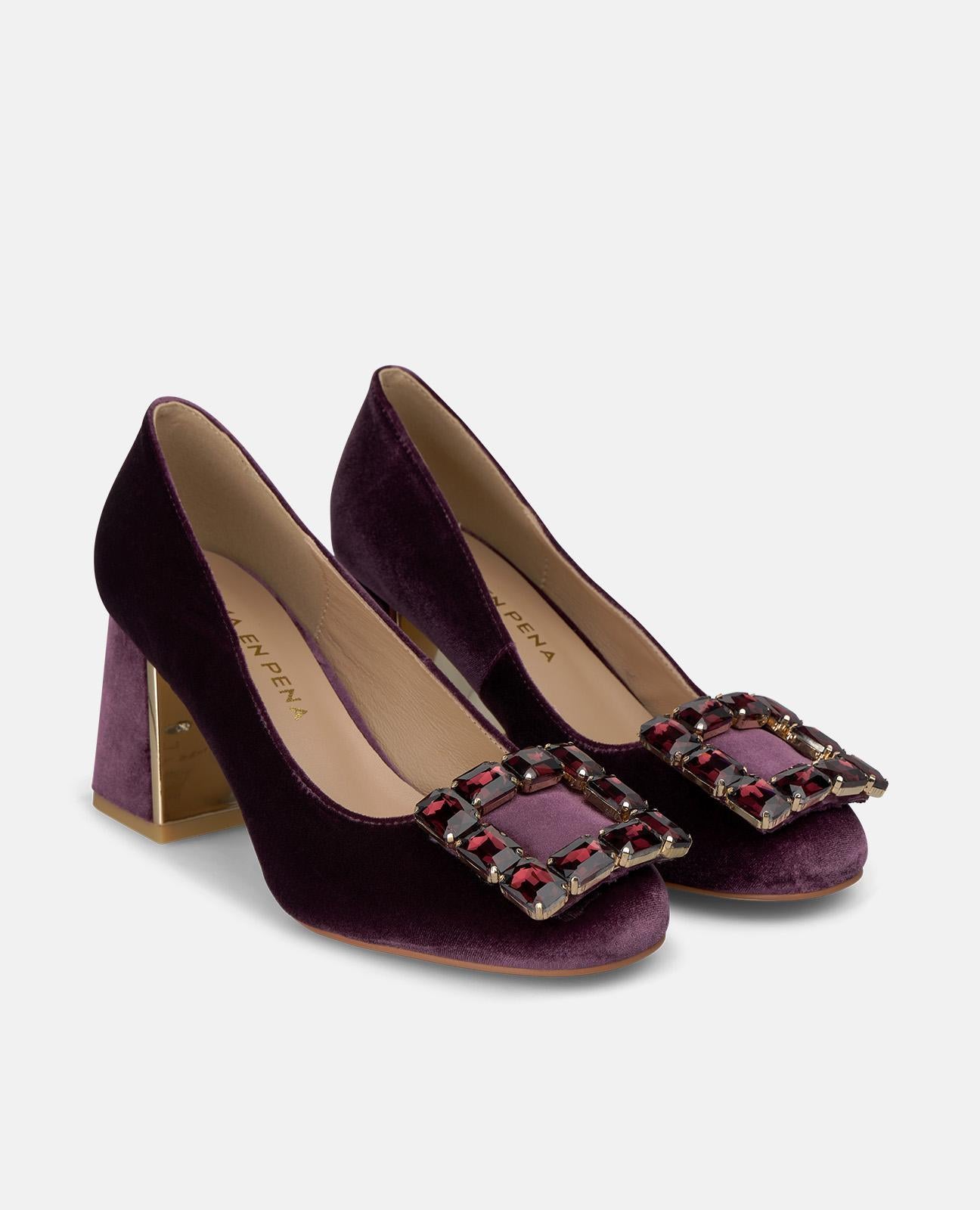 alma-en-pena-velvet-heeled-shoe-samt-pumps-lavendel-7-cm image 2