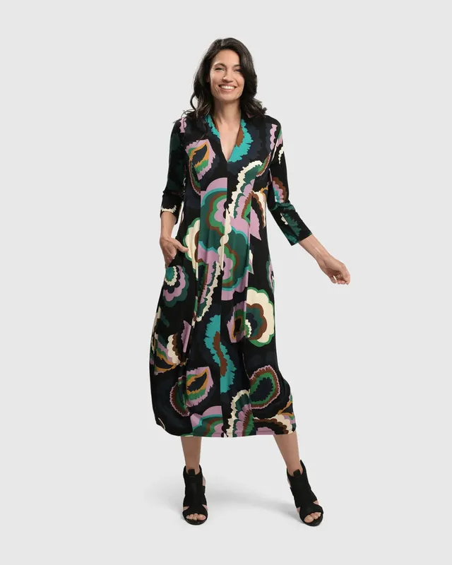 alembika-intermezzo-cocoon-kleid-v-ausschnitt image 1
