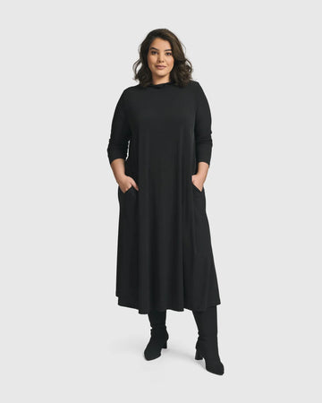 alembika-essential-a-line-dress-black-midi-a-linien-kleid-schwarz image 3