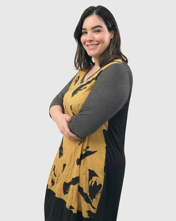 alembika-ru-crinkle-cocoon-kleid-yellow image 4