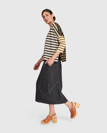 alembika-carla-cocoon-rock-jet-denim-midi-jeansrock image 2