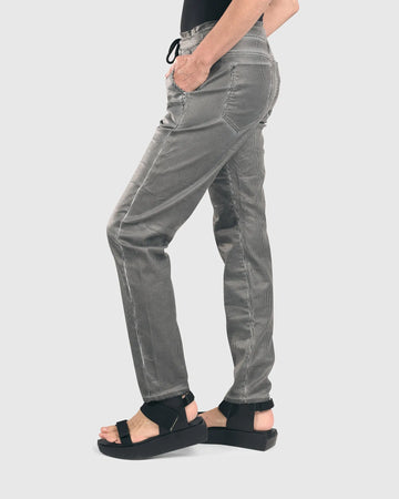 alembika-iconic-stretch-jeans-pinstripe-schwarz image 2