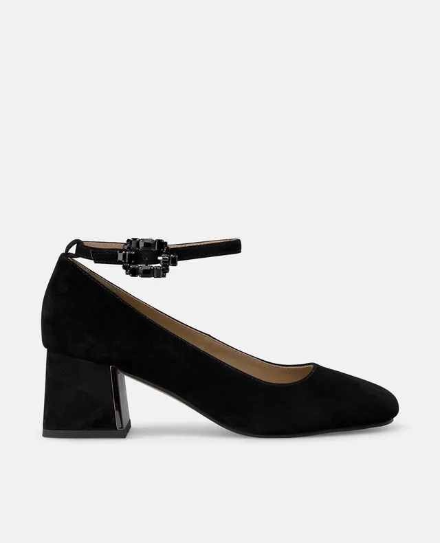 alma-en-pena-pumps-schwarz-mit-strass-schnalle-und-6-cm-absatz image 1