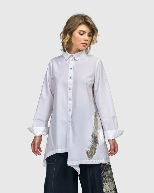 alembika-albany-button-down-tunika-top-white image 1