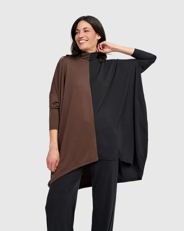 alembika-echo-cupro-swing-turtleneck-tunika-mix image 1
