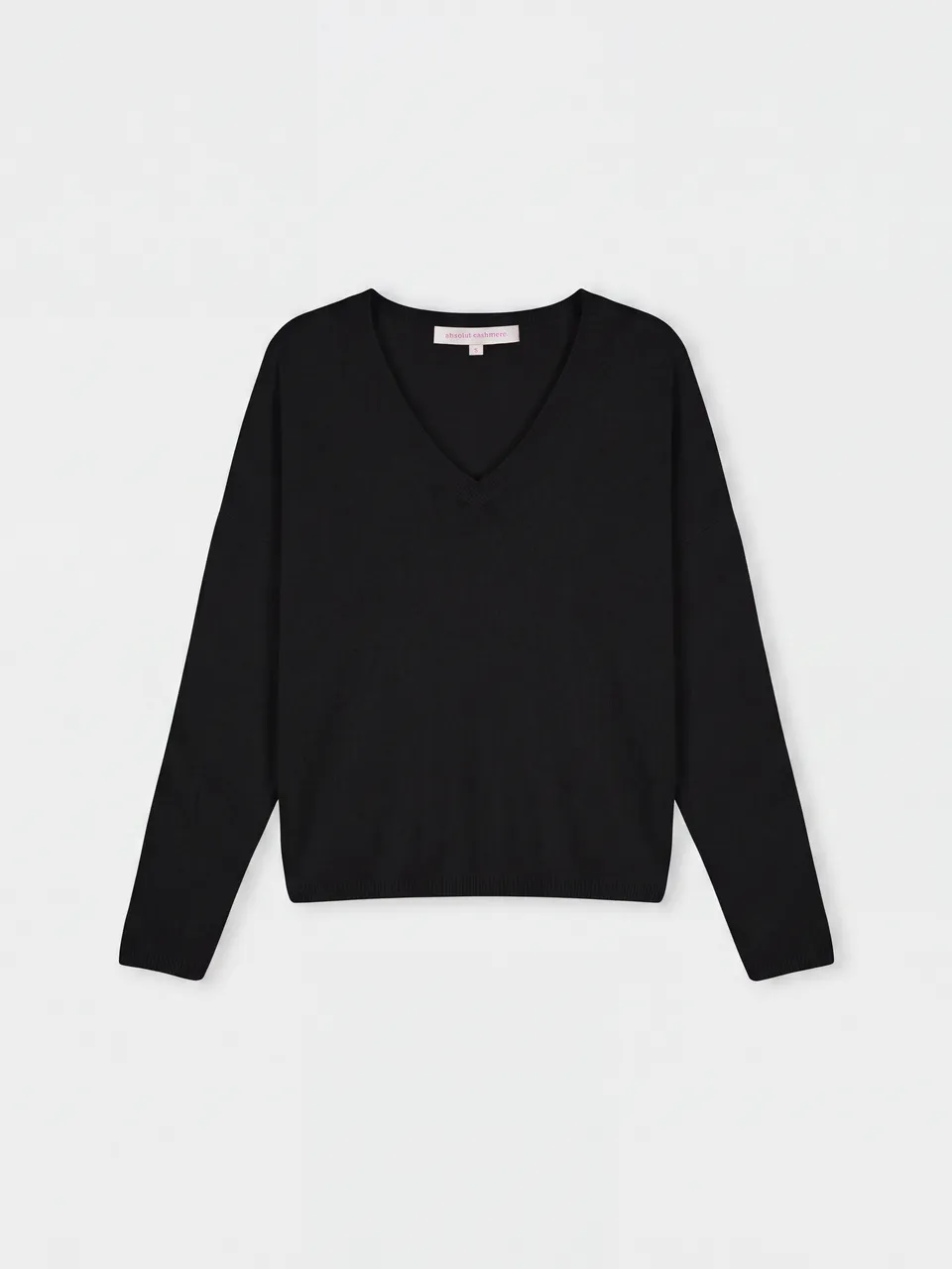 absolut-alicia-damen-kaschmirpullover-v-ausschnitt-oversize-schwarz image 1