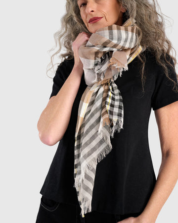 alembika-vanilla-bean-plaid-schal-beige-baumwollschal image 3