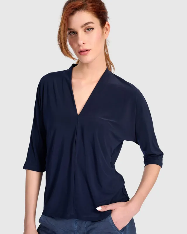 alembika-fluid-slinky-dolman-top-navy-essential-top image 1