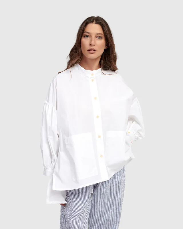 alembika-lydia-hi-lo-bluse-white-baumwollbluse-oversize image 1