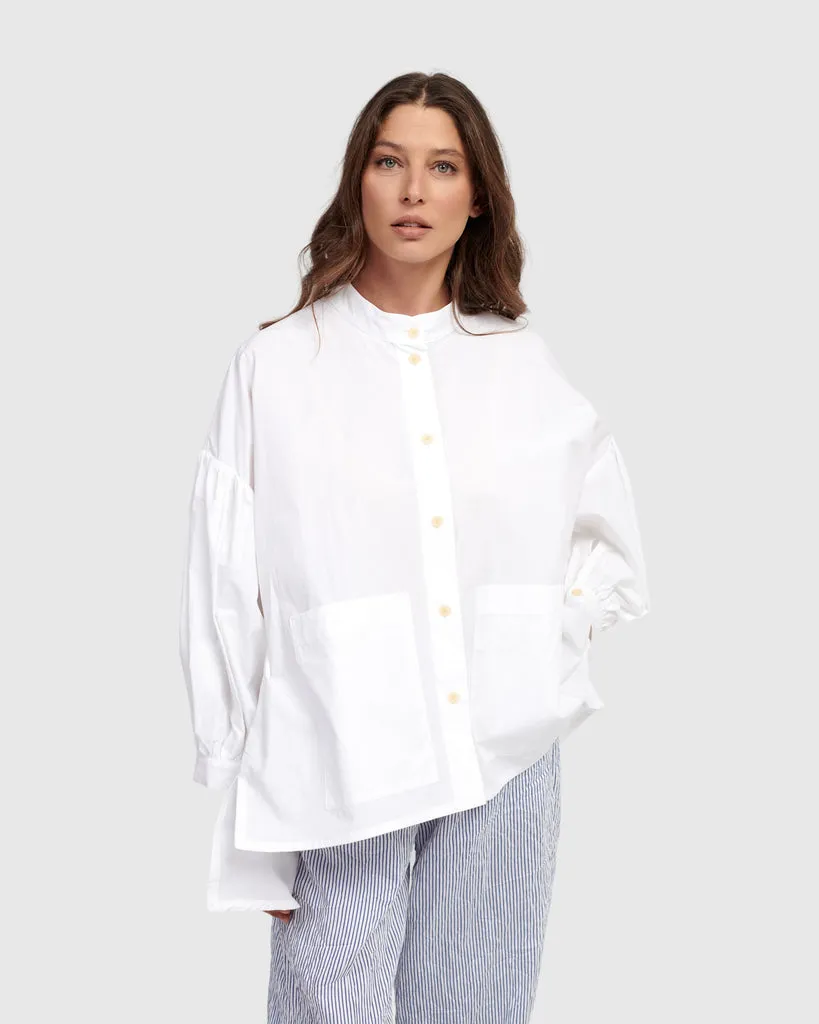 alembika-lydia-hi-lo-bluse-white-baumwollbluse-oversize image 1