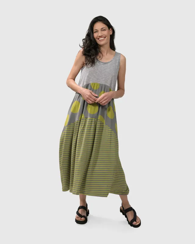 alembika-city-sizzle-sd163l-rmelloses-midi-kleid-lime image 1