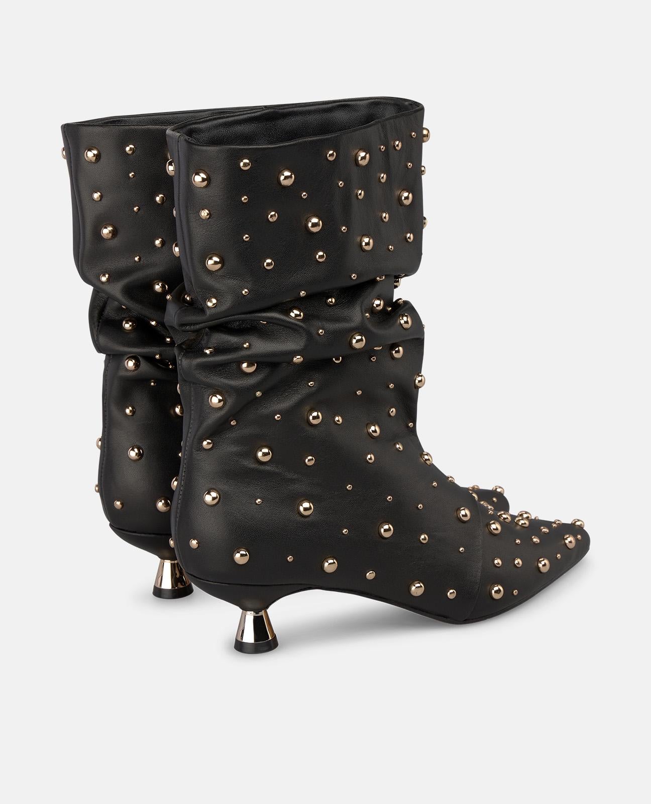 alma-en-pena-nappa-stiefelette-mit-nieten-schwarz image 3