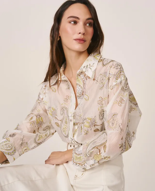 alma-en-pena-paisley-bluse-wei-mit-stickerei-langarm-hemdkragen image 1