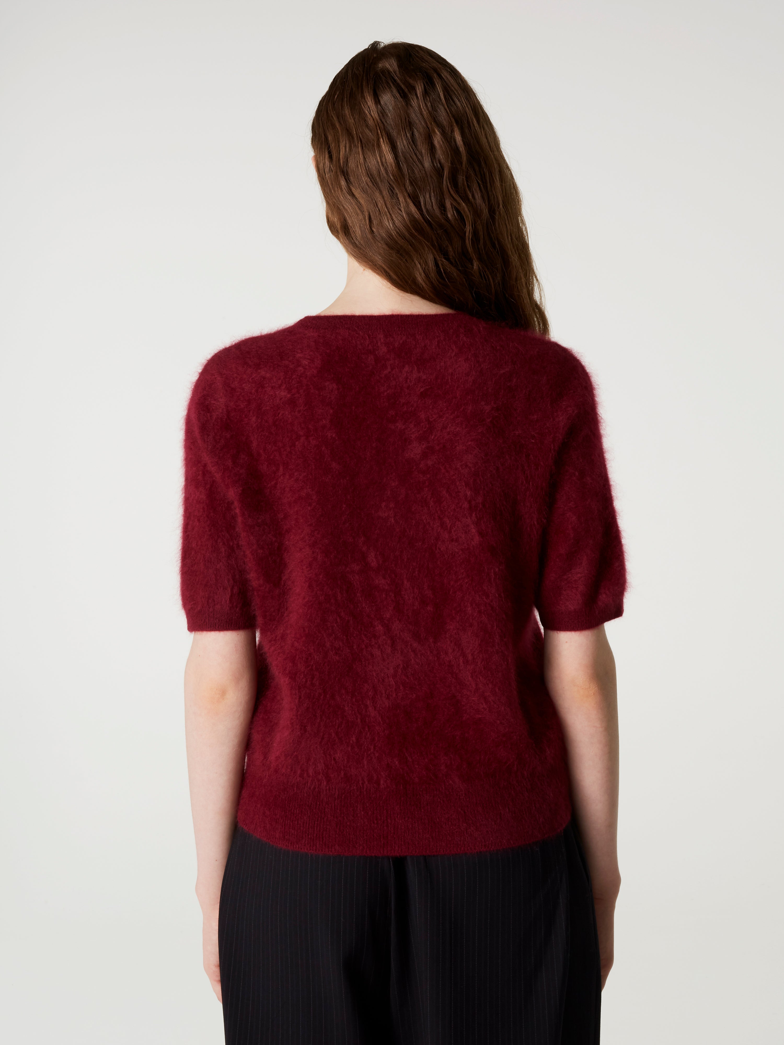 absolut-amaya-kaschmir-pullover-kurzarm-damen-burgundy image 4