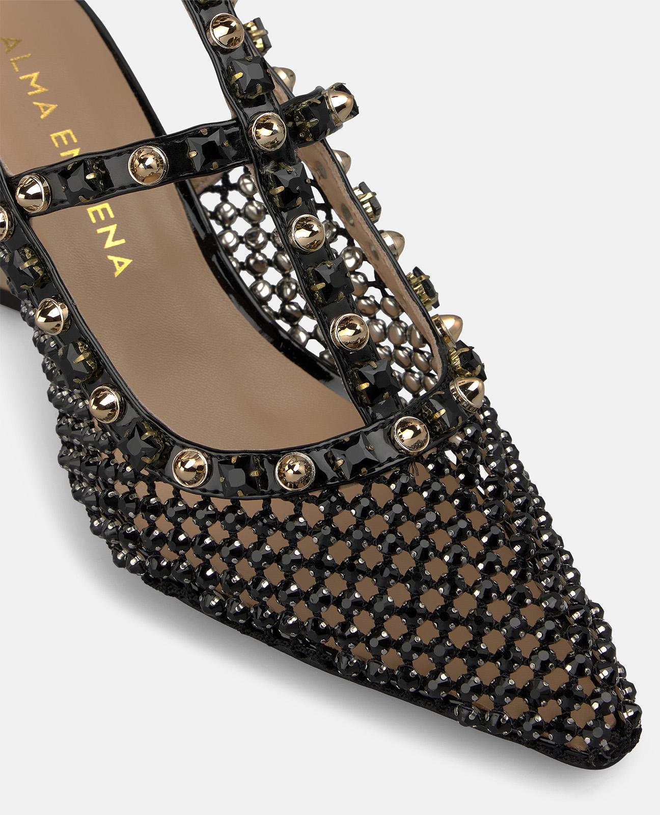 alma-en-pena-open-back-mesh-pumps-mit-strass-schwarz-8-cm-trichterabsatz image 4