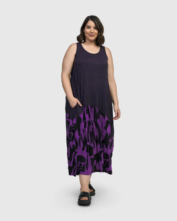 alembika-fusion-midi-kleid-rmellos-violett-damen-kleid image 3