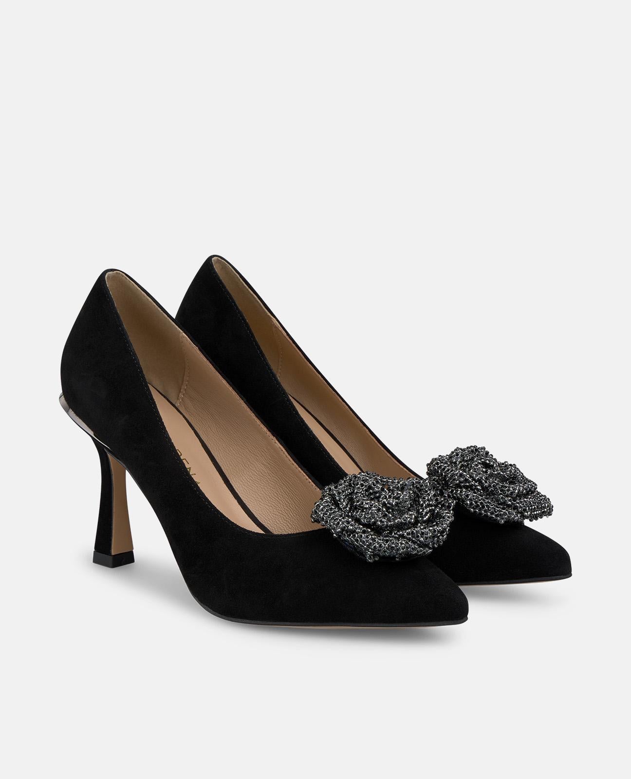 alma-en-pena-pumps-mit-blume-spitze-zehen-9-cm-schwarz image 2