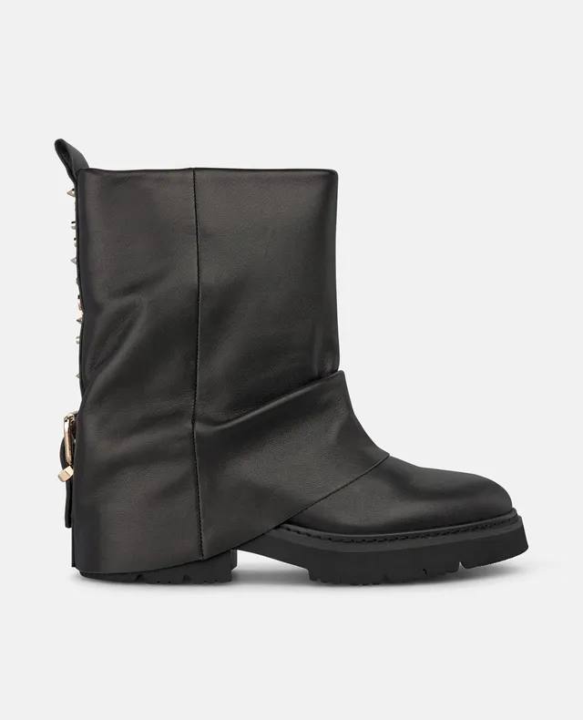 alma-en-pena-nappa-leder-biker-boots-military-mit-schnalle-und-4-cm-absatz-schwa image 1