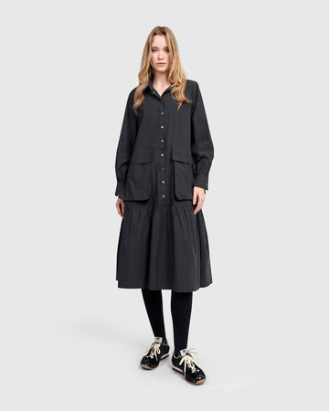 alembika-urban-legion-cotton-shirtdress-schwarz image 7