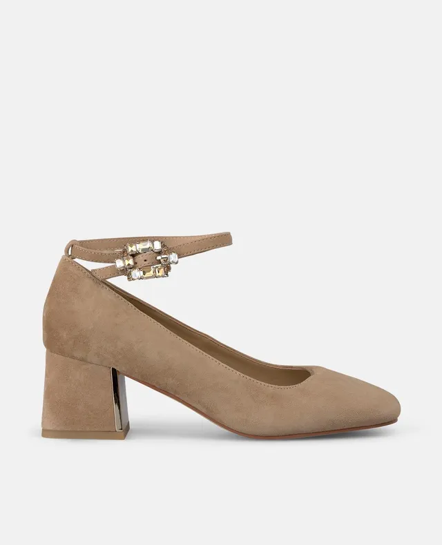 alma-en-pena-alfa-61410-pumps-camel-eckige-spitze-strass-schnalle-6-cm image 1