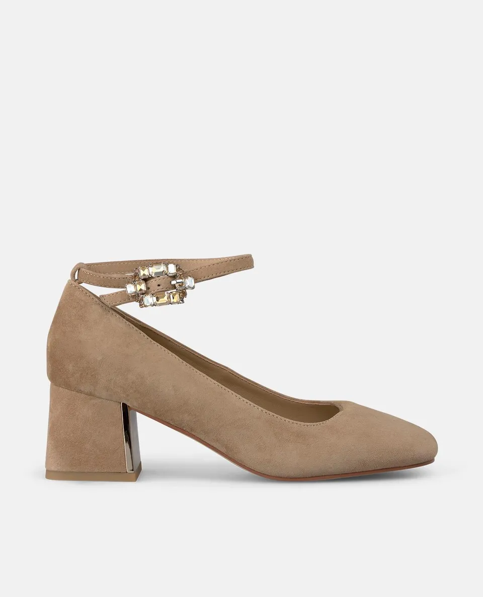 alma-en-pena-alfa-61410-pumps-camel-eckige-spitze-strass-schnalle-6-cm image 1