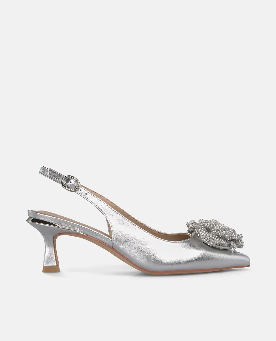 alma-en-pena-mini-shoe-flower-heel-slingpumps-silber-6-2-cm image 1