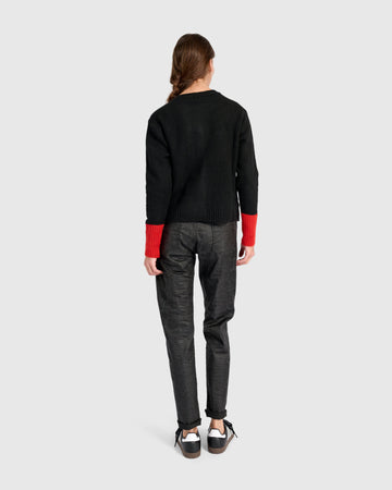 alembika-blackbird-cardigan-schwarz-vermillion image 5