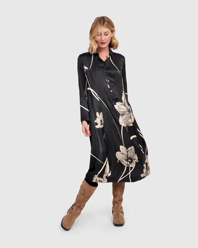 alembika-brie-shirtdress-floral-kokon-hemdkleid-mit-taschen image 1