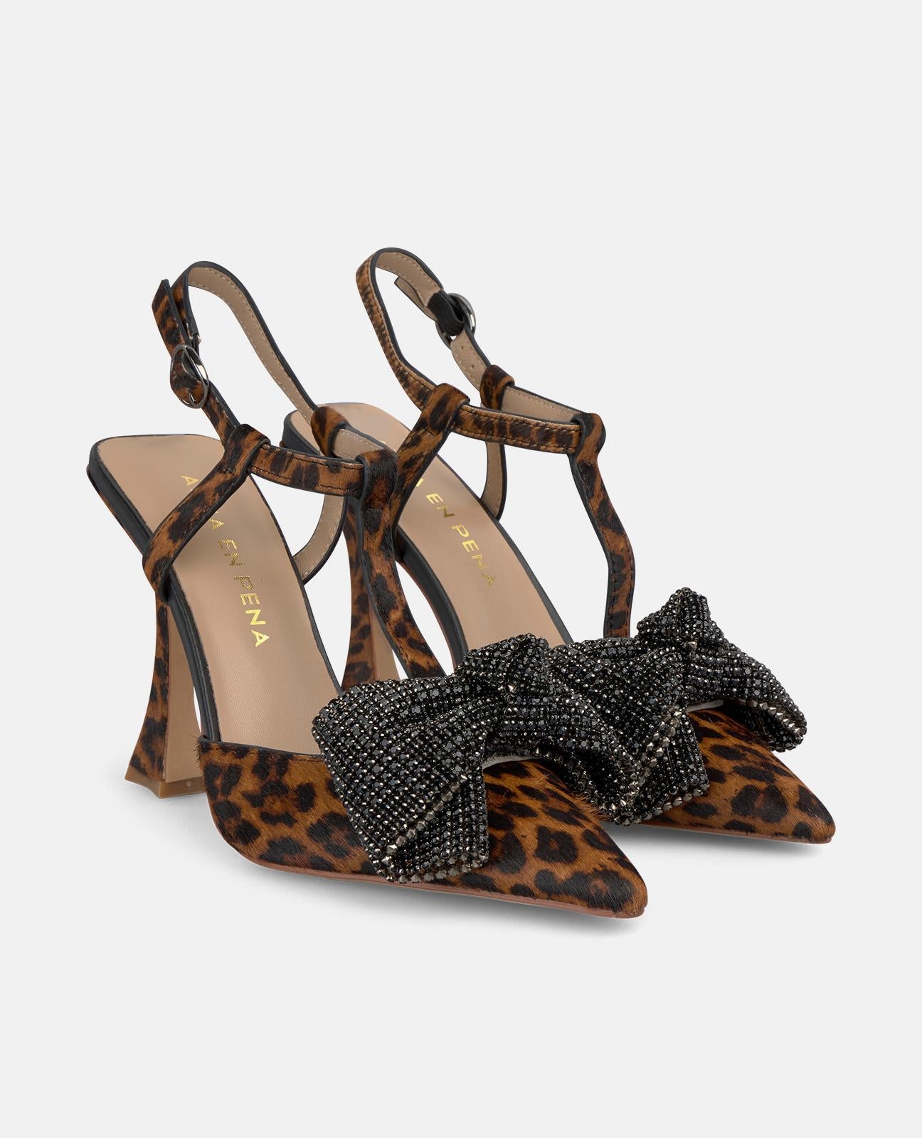 alma-en-pena-spitz-pumps-schleife-strass-11-cm-braun image 2