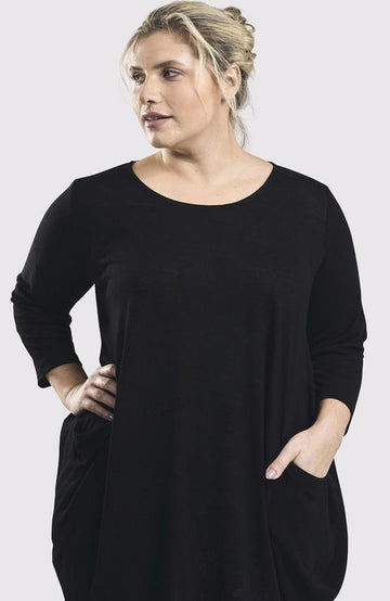 alembika-cocoon-tunika-top-schwarz image 6