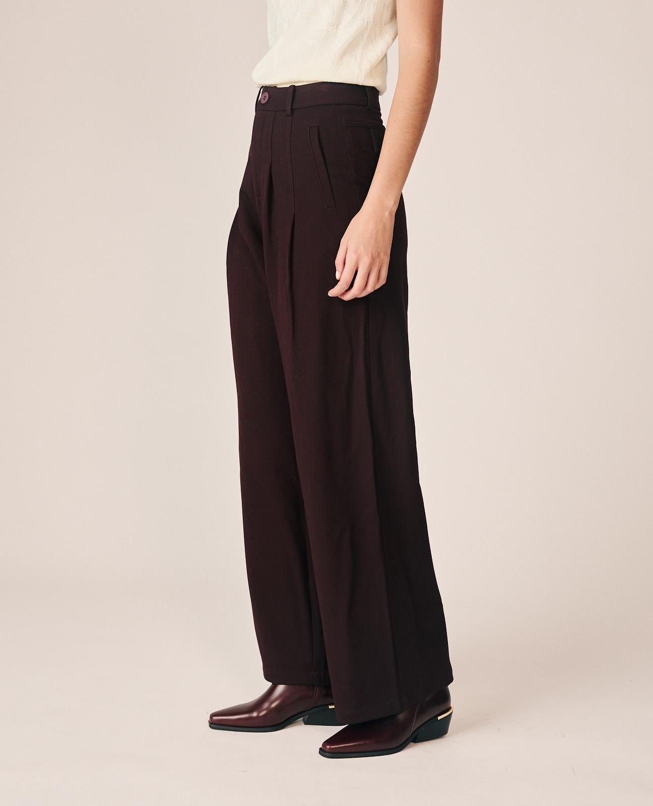 alma-en-pena-wide-leg-pants-with-pleats-weite-hose image 2