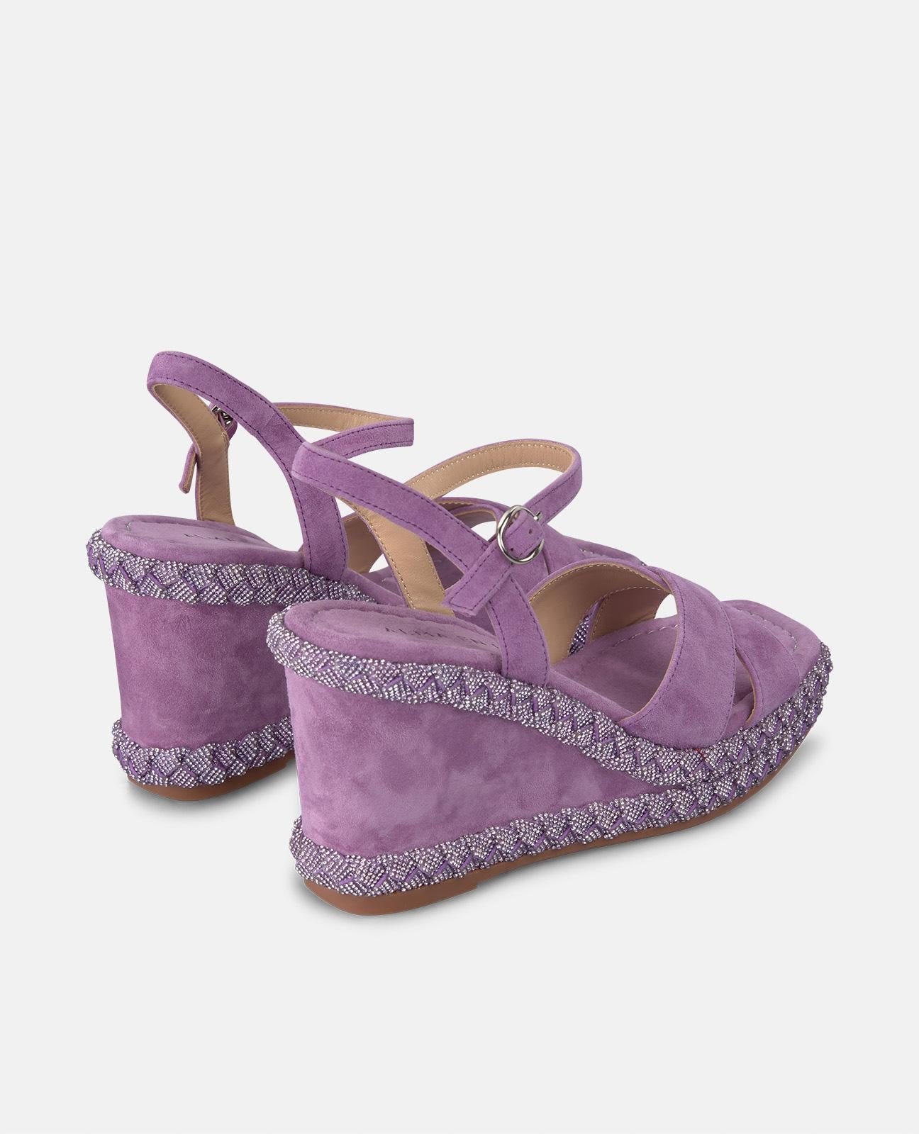 alma-en-pena-damen-keil-sandalen-violett-flecht-riemen-strass-9-8-cm image 3