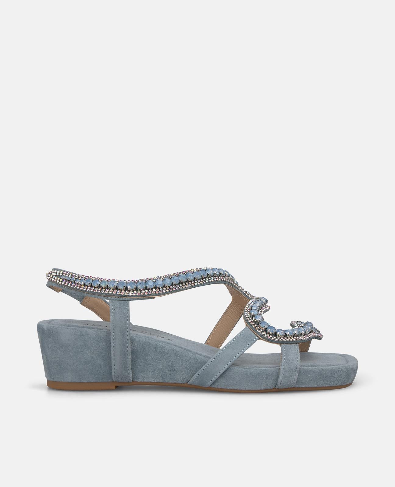 alma-en-pena-keilsandale-snake-blau-4-5-cm-plateau image 1
