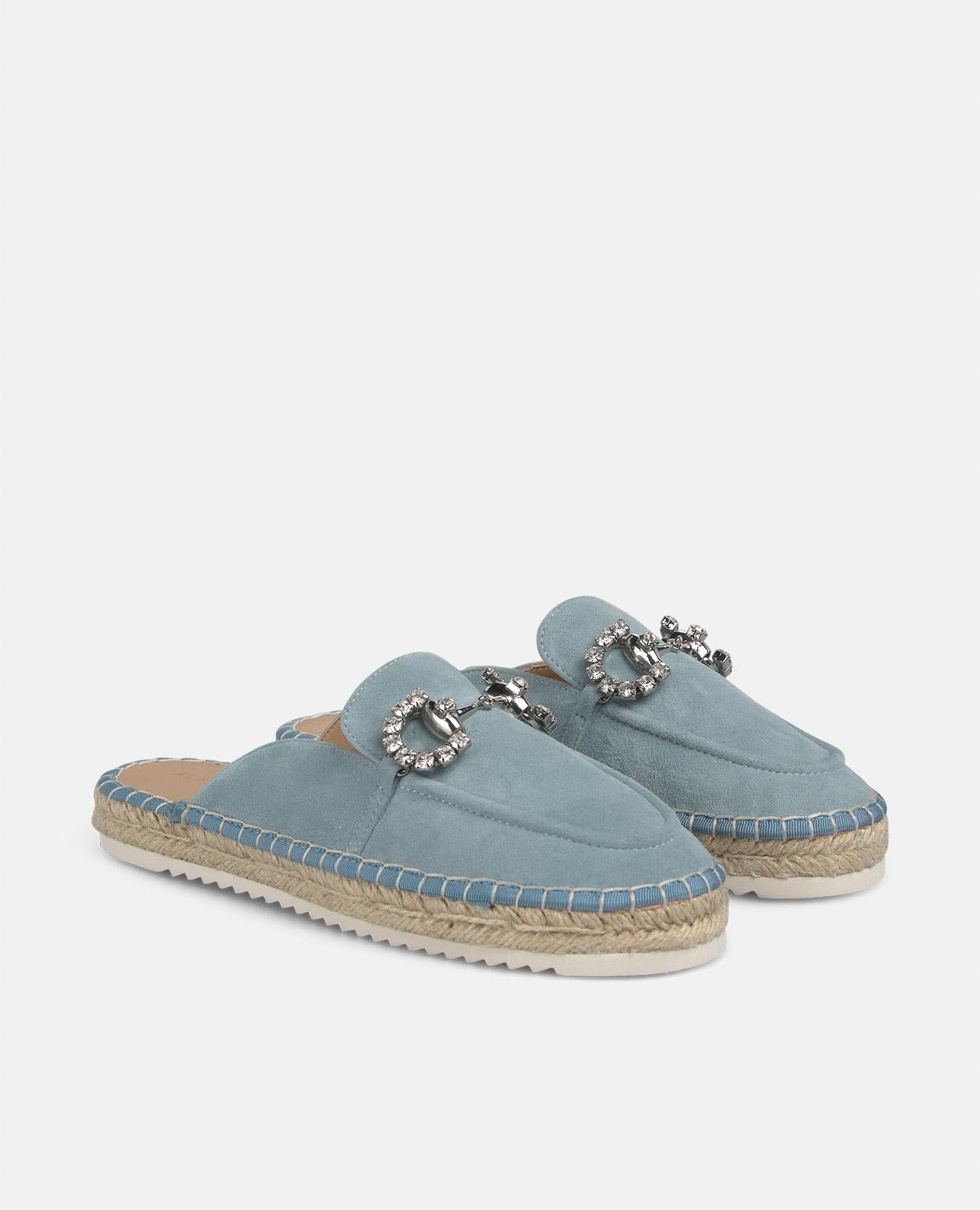 alma-en-pena-flache-mule-mit-strass-blau-2-cm image 2